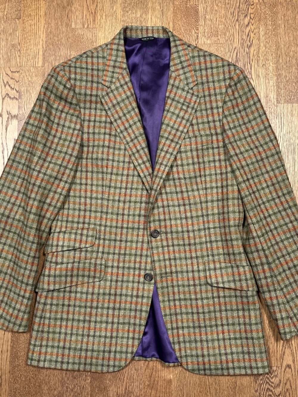 Paul Smith London The Byard Tweed Wool Green Sport Coat Blazer Jacket Mens 40
